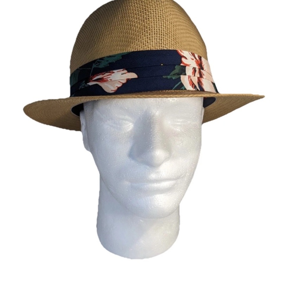 NEW- Size S/M - Cremieux Casual Fedora Hat - Paper - Brown MSRP: $45